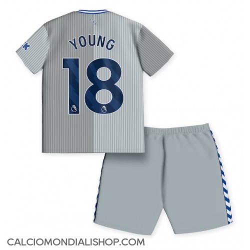 Maglie da calcio Everton Ashley Young #18 Terza Maglia Bambino 2023-24 Manica Corta (+ Pantaloni corti)
